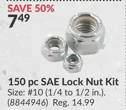 Princess Auto 150 pc SAE Lock Nut Kit offer