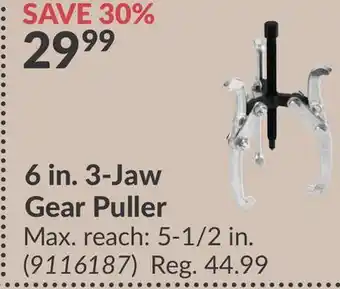 Princess Auto 6 in. 3-Jaw Gear Puller offer