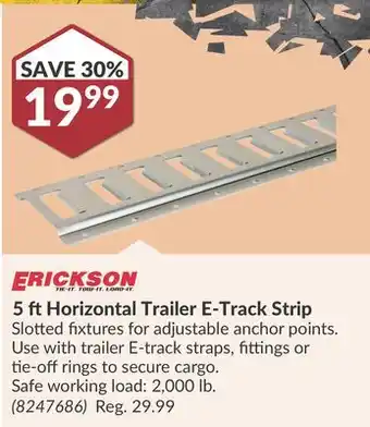 Princess Auto 5 ftHorizontal Trailer E-Track Strip offer