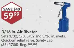 Princess Auto 3/16 in. Air Riveter offer