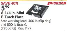 Princess Auto 6-1/4 in. Mini E-Track Plate offer