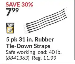 Princess Auto 5 pk 31 in. Rubber Tie-Down Straps offer