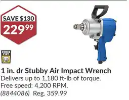 Princess Auto 1 in. dr Stubby Air Impact Wrench offer