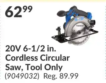 Princess Auto 20V 6-1/2 in. Cordless Circular Saw, Tool Only offer