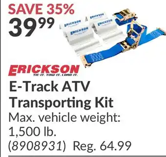 Princess Auto E-Track ATV Transporting Kit offer