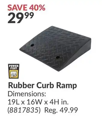 Princess Auto Rubber Curb Ramp offer