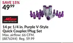 Princess Auto 14 pc 1/4 in. Purple V-Style Quick Coupler/Plug Set offer