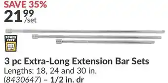 Princess Auto 3 pc Extra-Long Extension Bar Sets offer