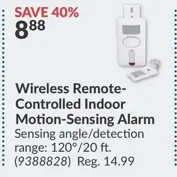 Princess Auto Wireless Remote- Controlled Indoor Motion-Sensing Alarm offer