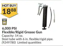 Princess Auto 6, 000 PSI Flexible/Rigid Grease Gun offer