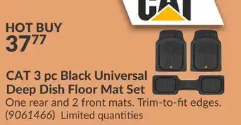 Princess Auto CAT 3 pc Black Universal Deep Dish Floor Mat Set offer