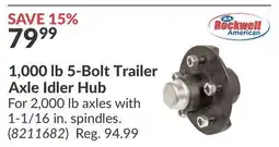 Princess Auto 5-Bolt Trailer offer