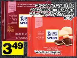 Supermarché PA CHOCOLATS VARIÉTÉS COLORÉES RITTER SPORT | Colourful Variety Chocolates offer