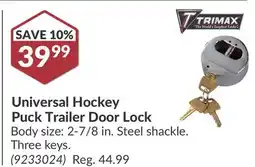 Princess Auto Universal Hockey Puck Trailer Door offer