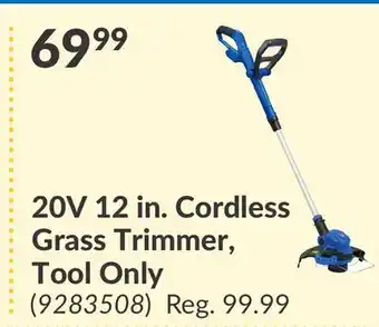 Princess Auto 20V 12 in. Cordless Grass Trimmer, Tool Only offer