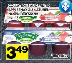 Supermarché PA COLLATIONS AUX FRUITS APPLESNAX AU NATUREL | NATURAL FRUIT SNACKS offer