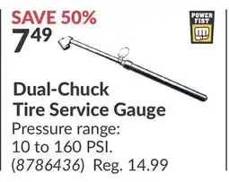 Princess Auto Dual-Chuck Tire Service Gauge offer