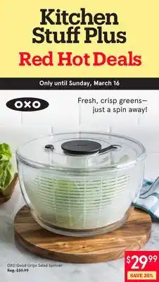 Kitchen Stuff Plus OXO Good Grips Salad Spinner offer