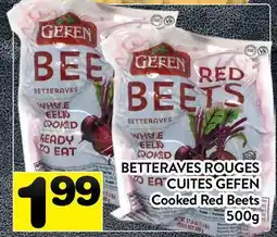 Supermarché PA BETTERAVES ROUGES CUITES GEFEN | Cooked Red Beets offer