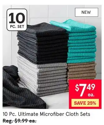 Kitchen Stuff Plus 10 Pc. Ultimate Microfiber Cloth Sets offer