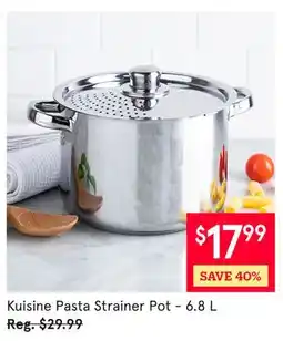 Kitchen Stuff Plus Kuisine Pasta Strainer Pot offer