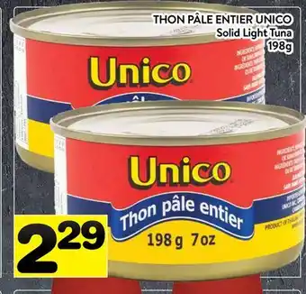 Supermarché PA THON PÂLE ENTIER UNICO | SOLID LIGHT TUNA offer