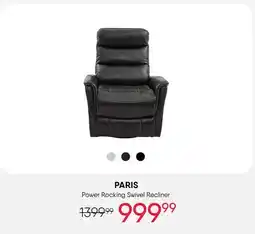 Meubles RD PARIS Power Rocking Swivel Recliner offer