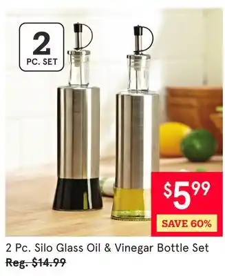 Kitchen Stuff Plus 2 Pc. Silo Glass Oil & Vinegar Bottle Set offer