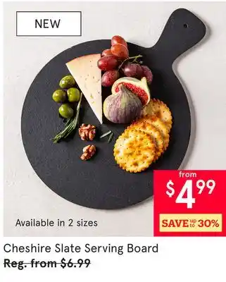 Kitchen Stuff Plus Cheshire Slate Serving Board offer