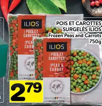 Supermarché PA POIS ET CAROTTES SURGELÉS ILIOS | FROZEN PEAS AND CARROTS offer