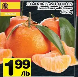 Supermarché PA CLÉMENTINES AVEC FEUILLES | CLEMENTINES WITH LEAVES offer