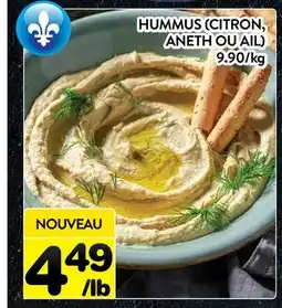 Supermarché PA HUMMUS (CITRON, ANETH OU AIL) offer