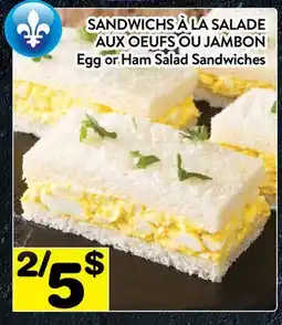 Supermarché PA SANDWICHS À LA SALADE AUX OEUFS OU JAMBON | Egg or Ham Salad Sandwiches offer