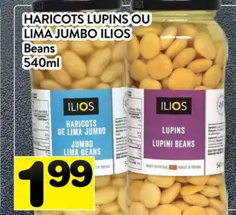 Supermarché PA HARICOTS LUPINS OU LIMA JUMBO ILIOS | Beans offer