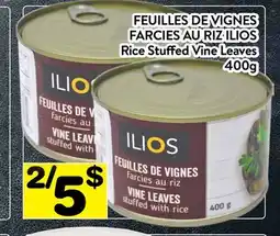 Supermarché PA FEUILLES DE VIGNES FARCIES AU RIZ ILIOS | Rice Stuffed Vine Leaves offer