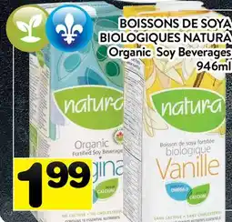 Supermarché PA BOISSONS DE SOYA BIOLOGIQUES NATURA | Organic Soy Beverages offer