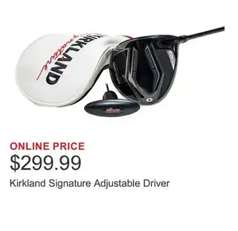 Costco Kirkland Signature Adjustable Driver offer