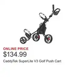 Costco CaddyTek SuperLite V3 Golf Push Cart offer