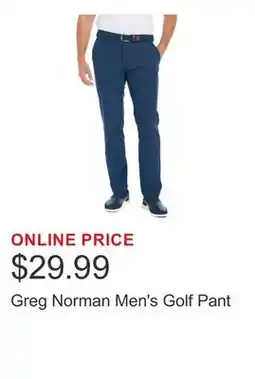 Costco Greg Norman Men's Golf Pant offer