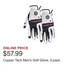 Costco Copper Tech Men's Golf Glove, 2-pack offer