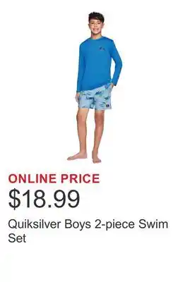 Costco Quiksilver Boys 2-piece Swim Set offer