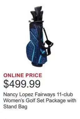 Costco Nancy Lopez Fairways 11-club Women's Golf Set Package with Stand Bag offer