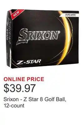 Costco Srixon - Z Star 8 Golf Ball, 12-count offer