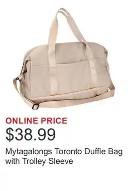 Costco Mytagalongs Toronto Duffle Bag with Trolley Sleeve offer