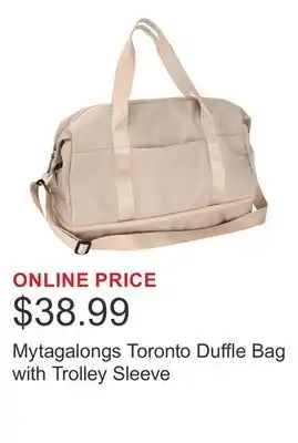 Costco Mytagalongs Toronto Duffle Bag with Trolley Sleeve offer