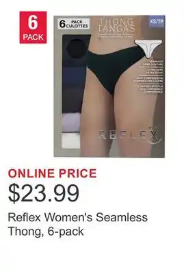 Costco Reflex Women's Seamless Thong, 6-pack offer