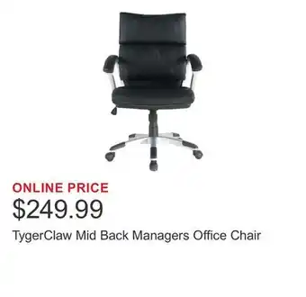 Costco TygerClaw Mid Back Managers Office Chair offer