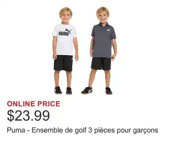 Costco Puma - Ensemble de golf 3 pièces pour garçons offer