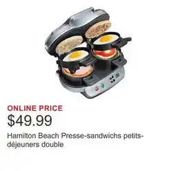 Costco Hamilton Beach Presse-sandwichs petits-déjeuners double offer