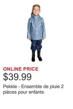 Costco Pekkle - Ensemble de pluie 2 pièces pour enfants offer